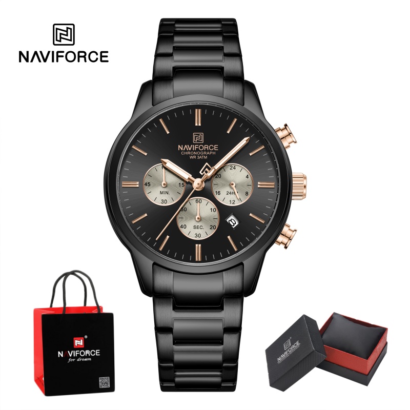 Luxury Watch Display - Reloj Cronógrafo de Cuarzo NAVIFORCE para