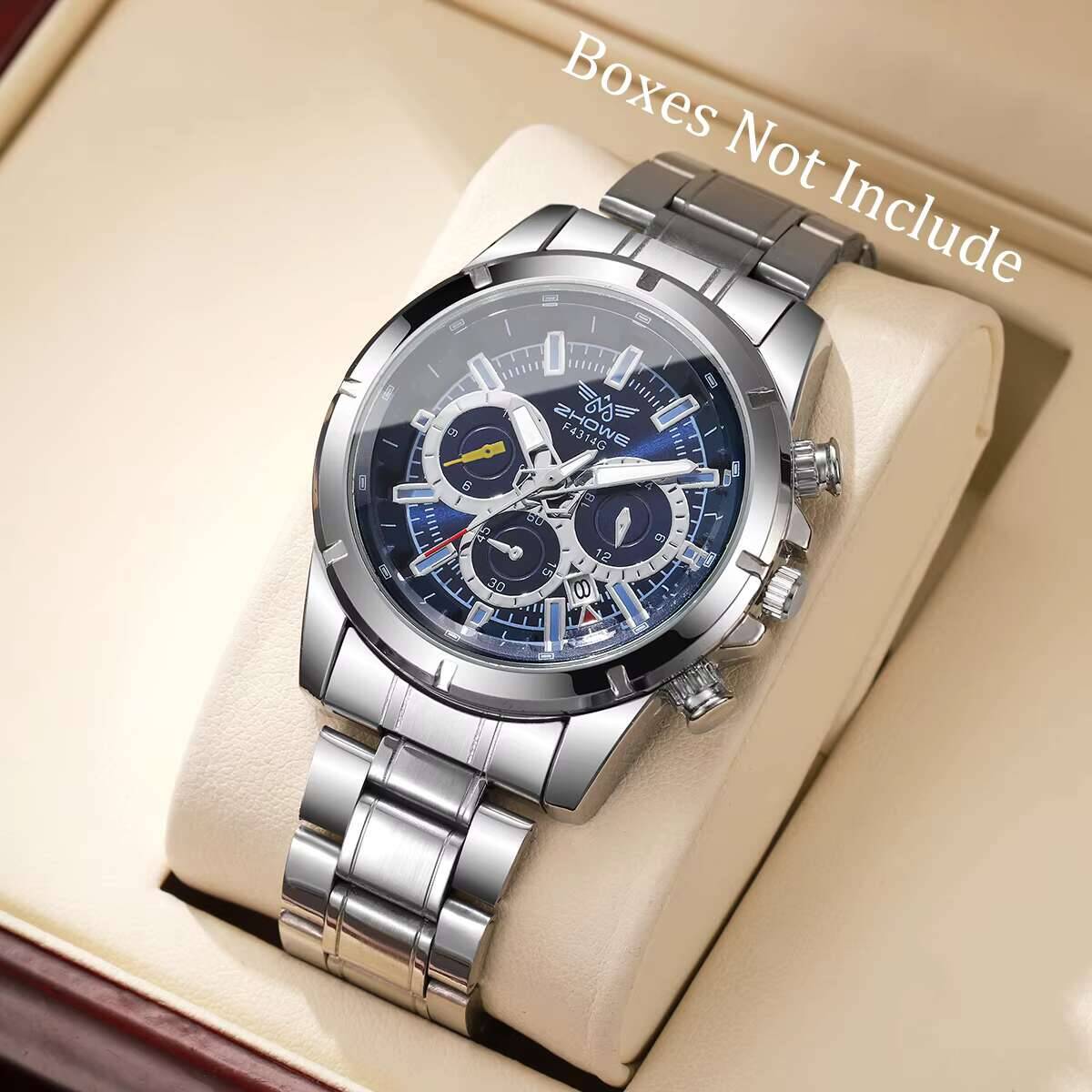 Luxury Watch Organizer For Men - Reloj de cuarzo con calendario para