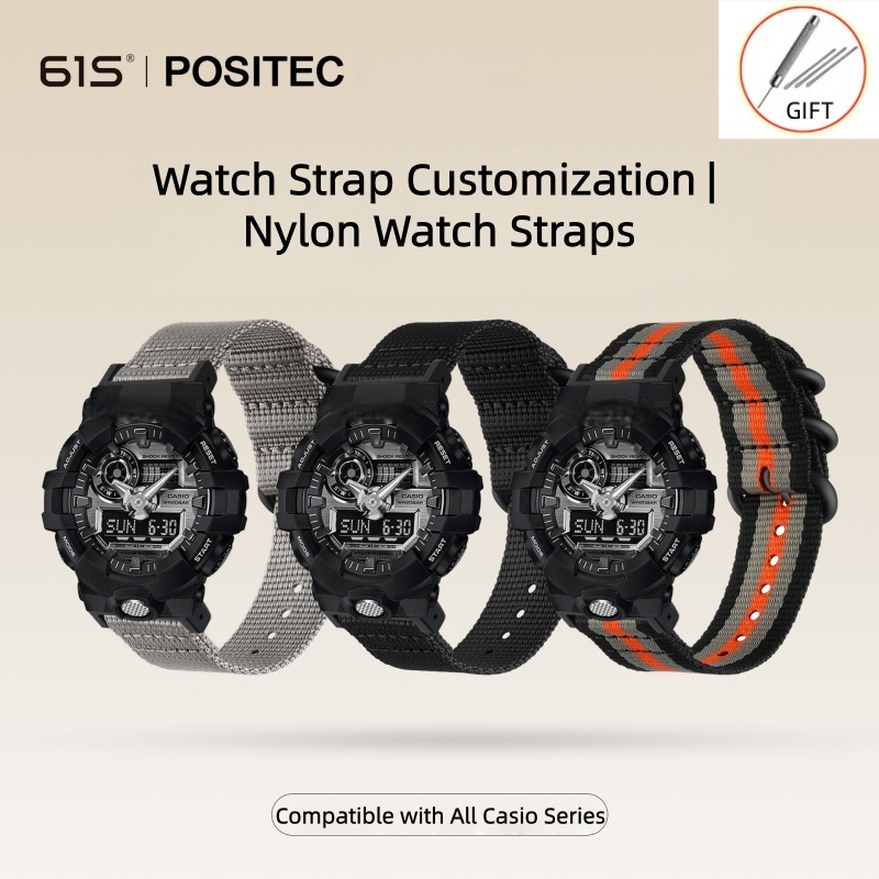 Casio Watch G-Shock Dw-5600 - Correa de nailon de 16mm con