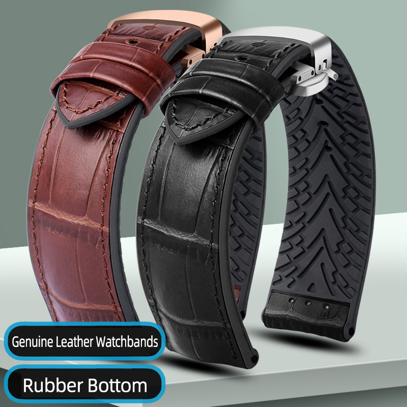 Luxury Watch Jaeger Lecoultre - Correas de reloj de cuero genuino,