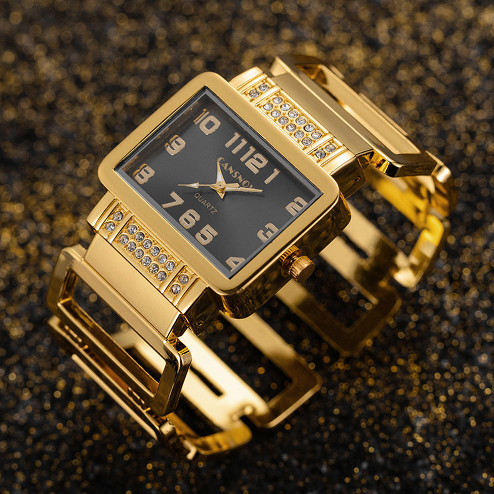 Reloj de pulsera Cansnow recta - Luxury Watch Diamond reseña y precio