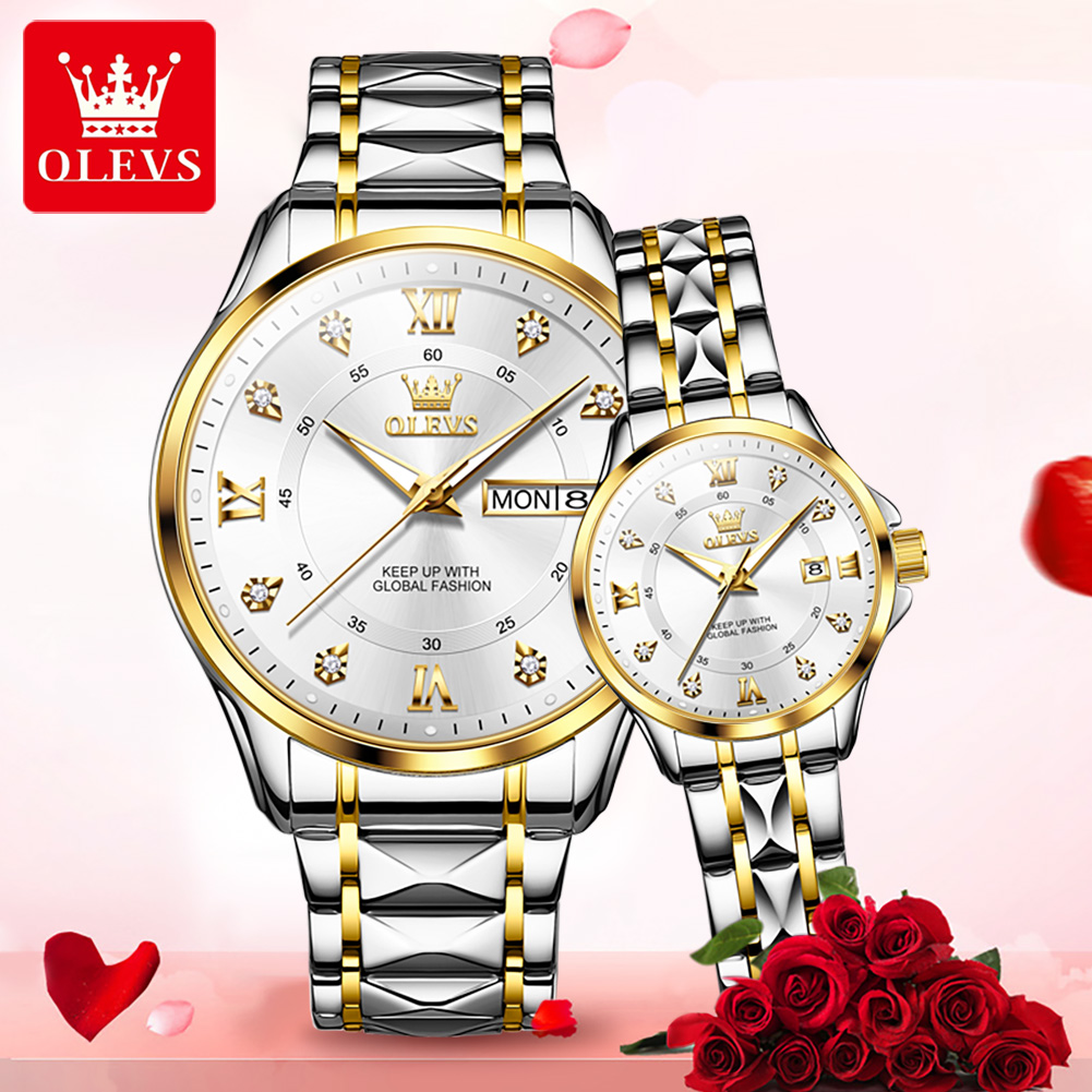 OLEVS 2906 reloj de pareja Ori - Luxury Watch Wallpaper reseña y precio