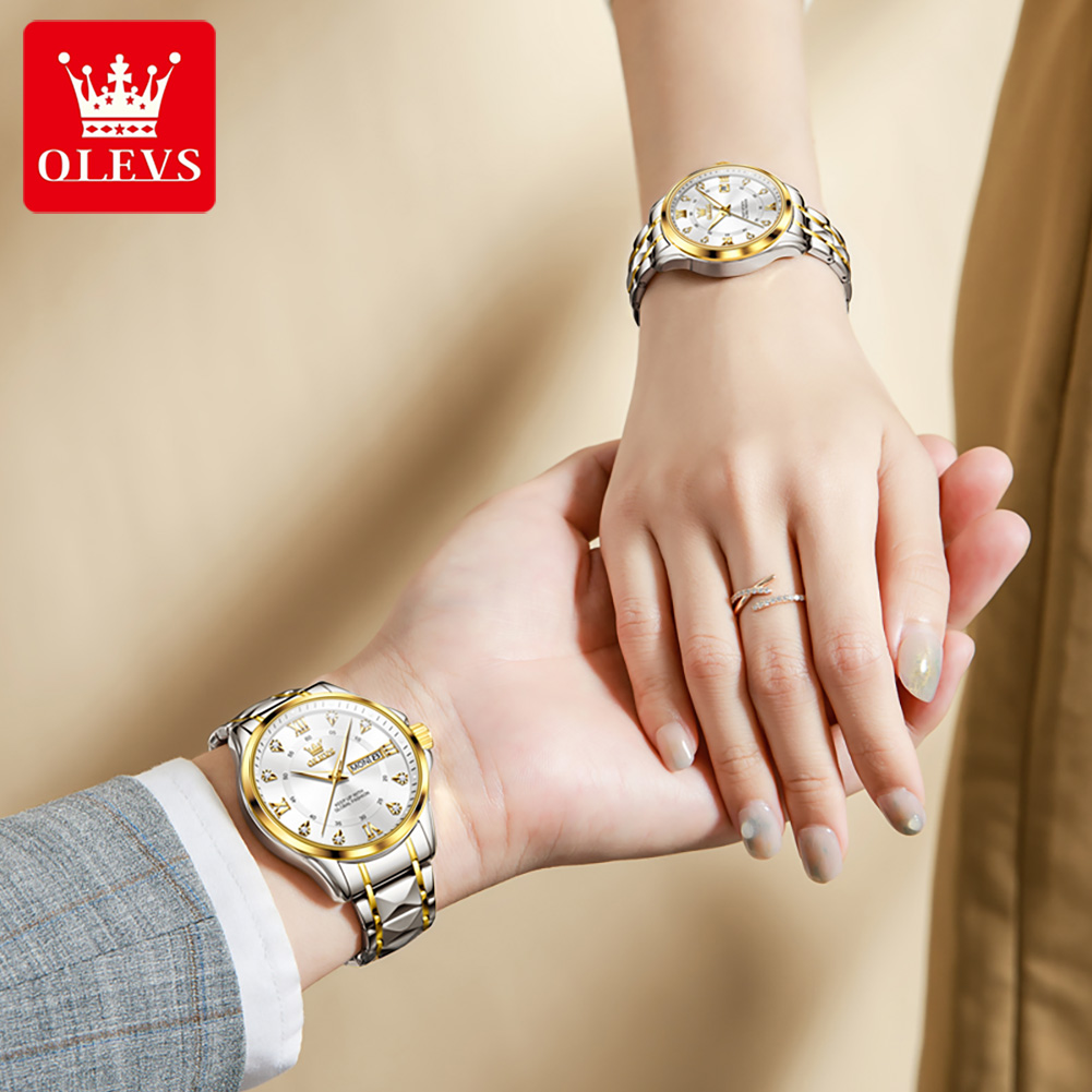 OLEVS 2906 reloj de pareja Ori - Luxury Watch Wallpaper reseña y precio
