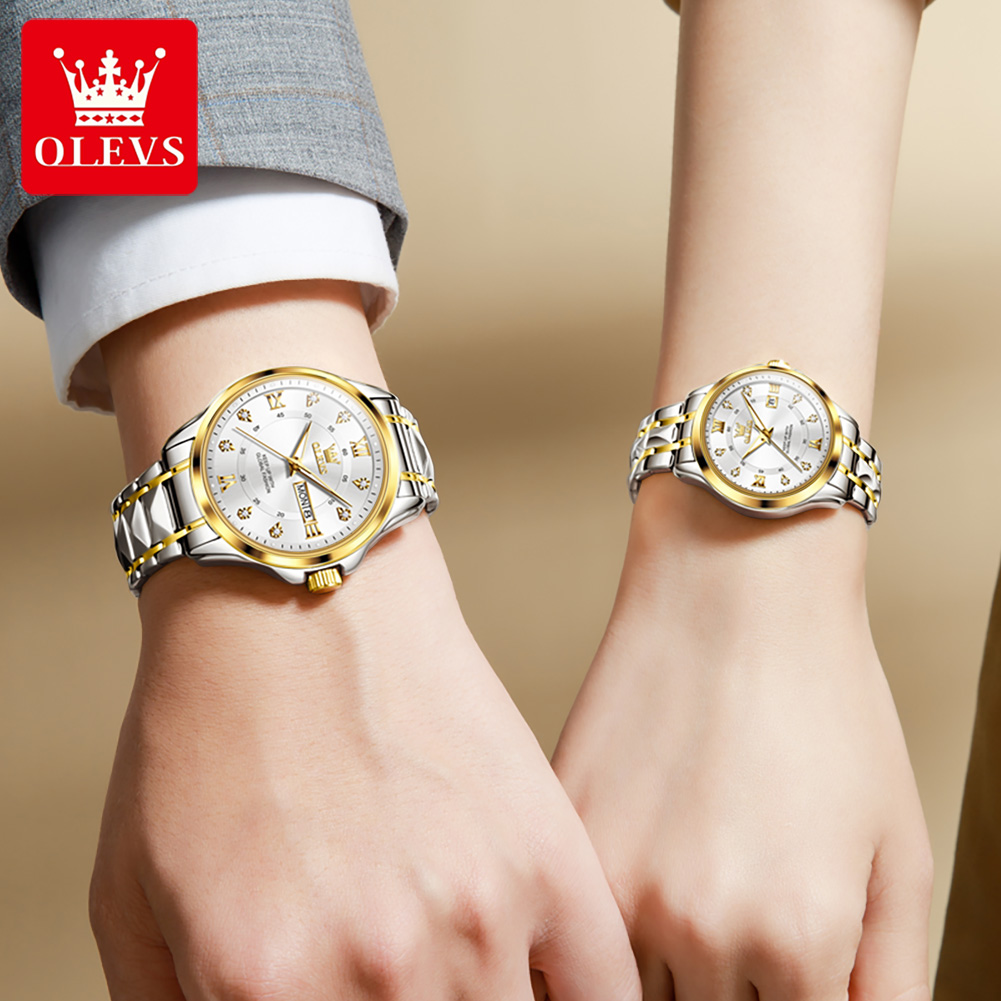OLEVS 2906 reloj de pareja Ori - Luxury Watch Wallpaper reseña y precio