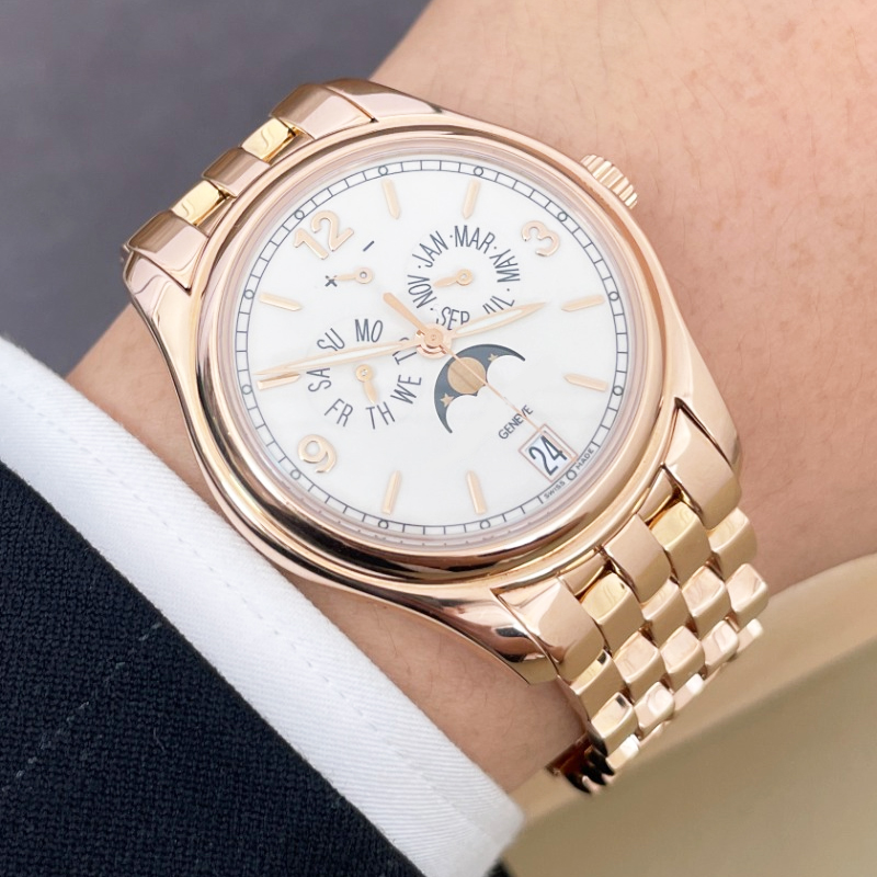 Correa de reloj de metal de al - Patek Philippe Watch Calatrava reseña y precio