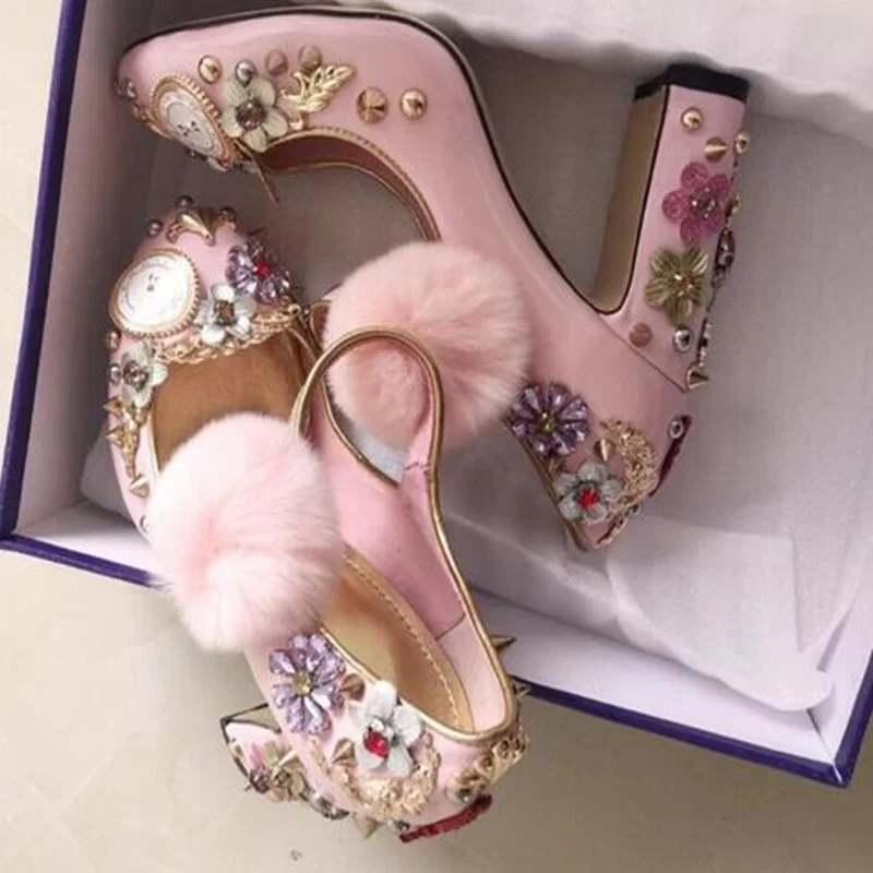 Zapatos de tacón grueso Mary J - Luxury Women'S Watch reseña y precio