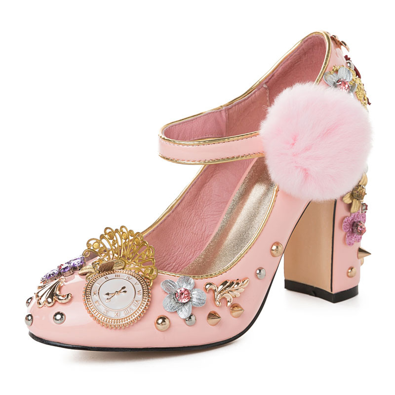 Zapatos de tacón grueso Mary J - Luxury Women'S Watch reseña y precio