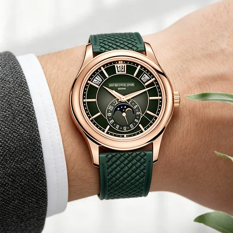 La correa del reloj de caucho  - Patek Philippe Watch Calatrava reseña y precio
