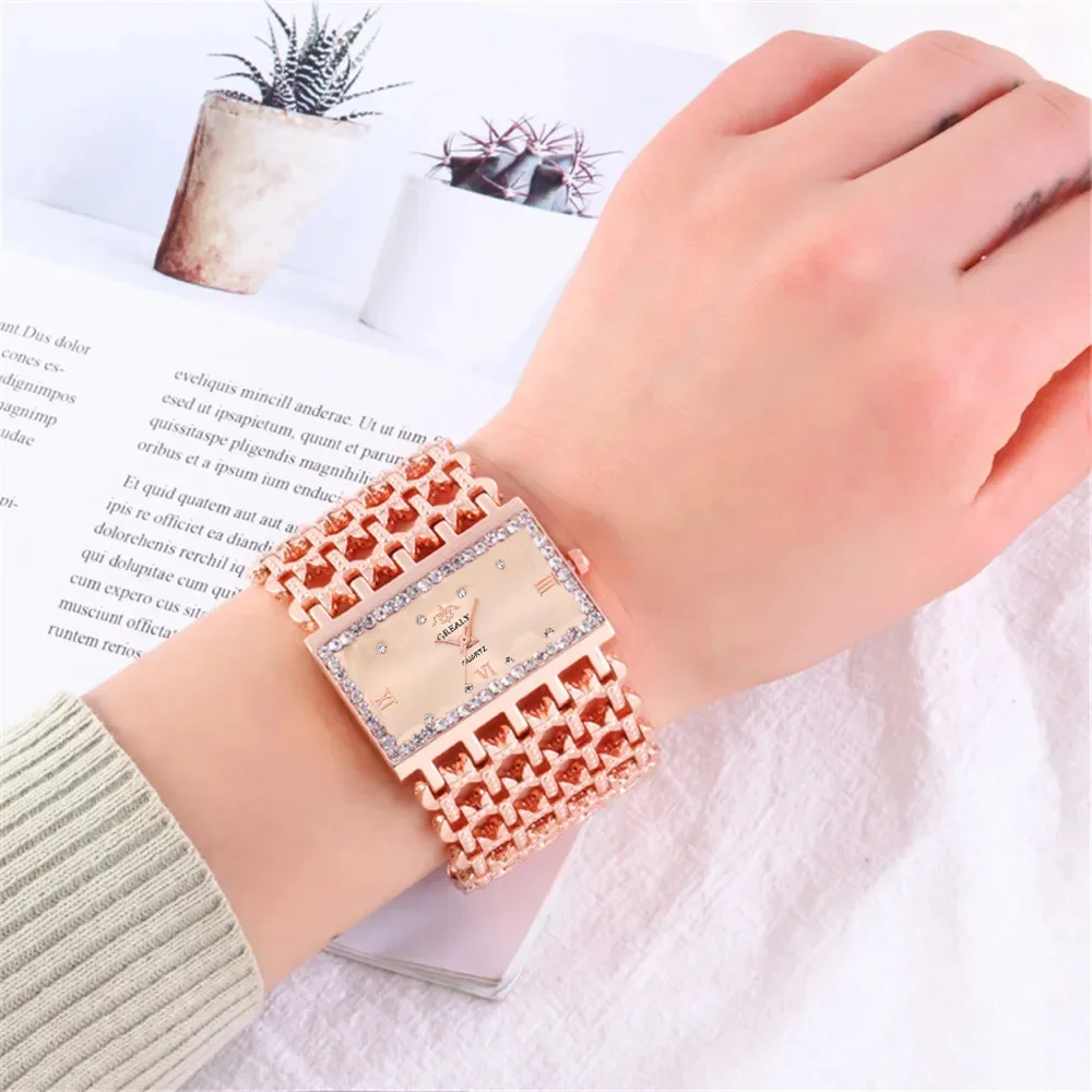 Reloj de Cuarzo Cuadrado de Lu - Luxury Watch Diamond reseña y precio