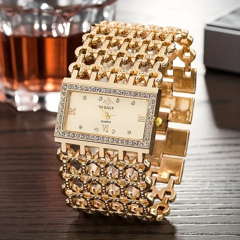 Reloj de Cuarzo Cuadrado de Lu - Luxury Watch Diamond reseña y precio