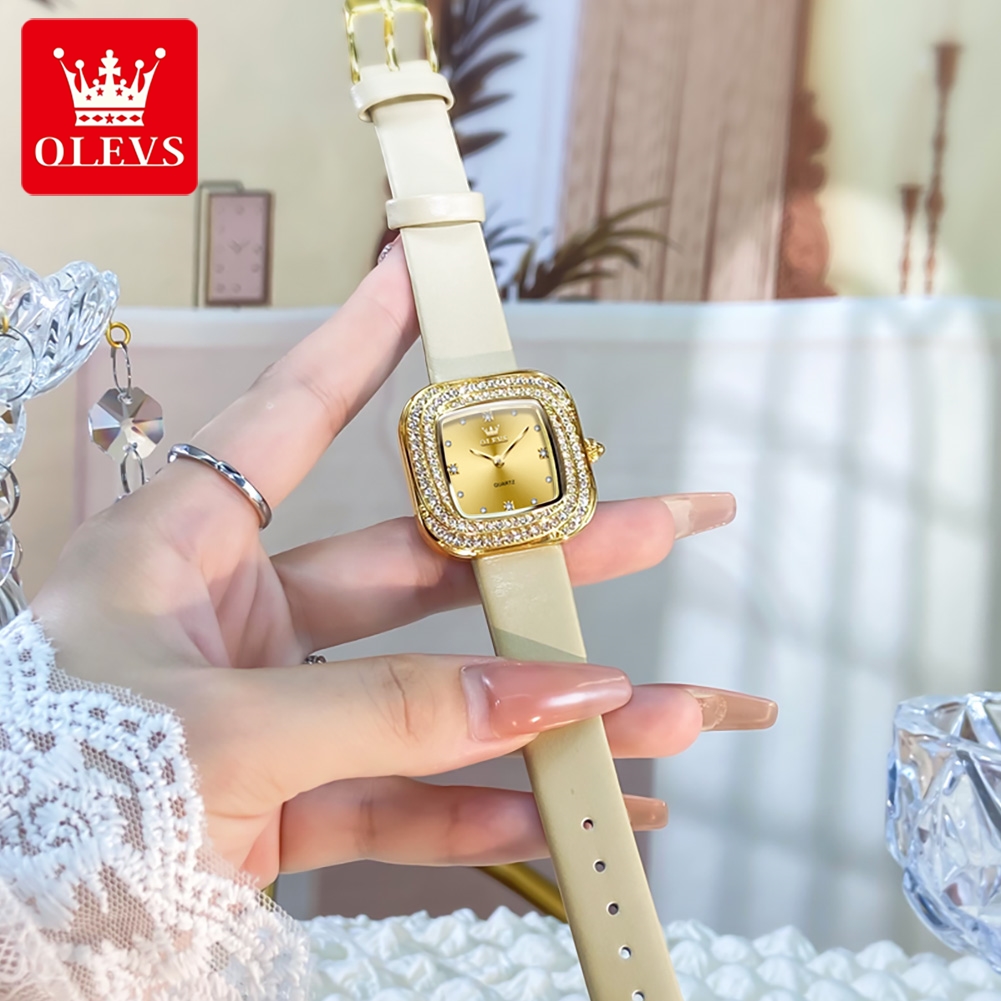 OLEVS-Reloj de cuarzo cuadrado - Luxury Watch Diamond reseña y precio