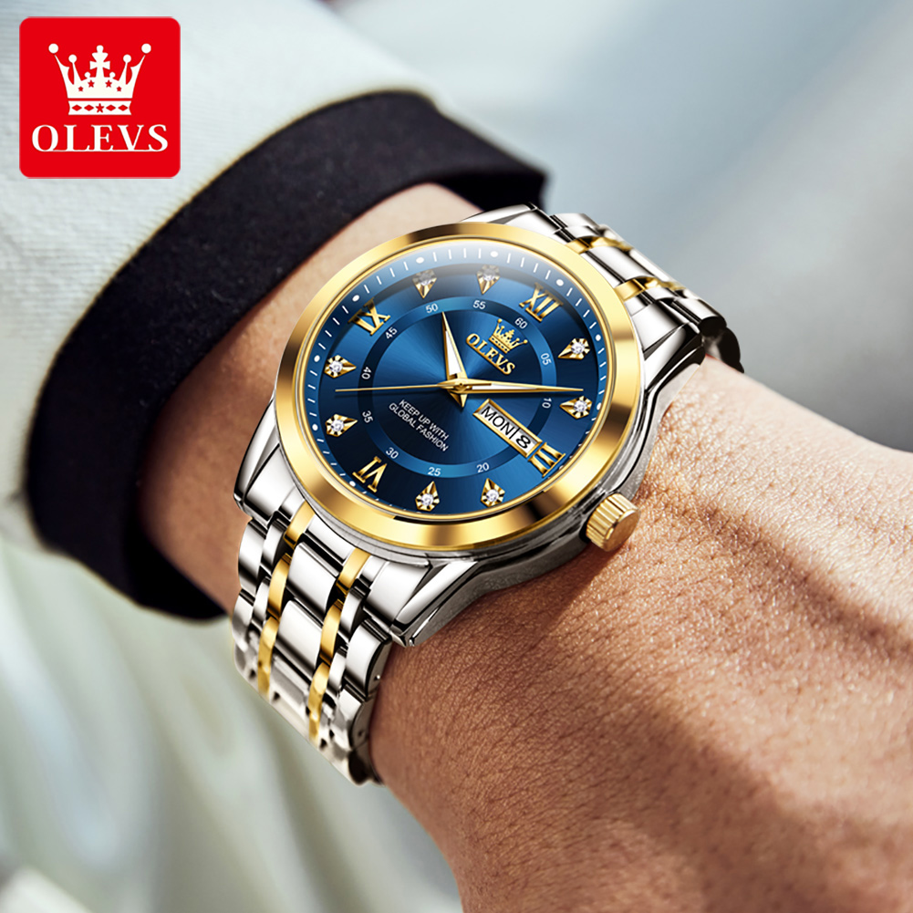 Marca OLEVS, relojes de moda p - Luxury Watch Display reseña y precio