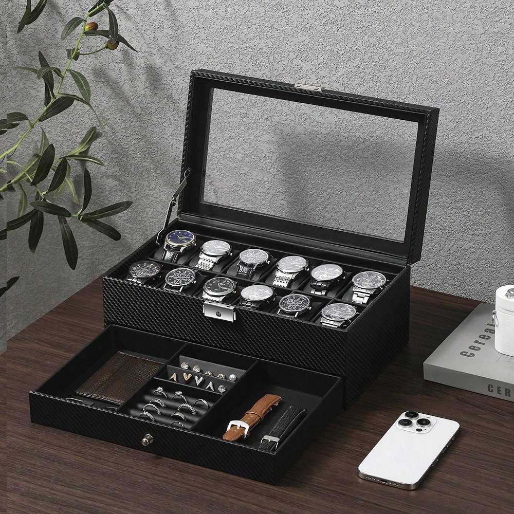 Caja de Relojes de Cuero con 1 - Luxury Watch Tier reseña y precio