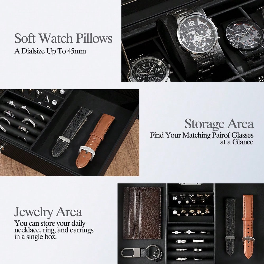 Caja de Relojes de Cuero con 1 - Luxury Watch Tier reseña y precio