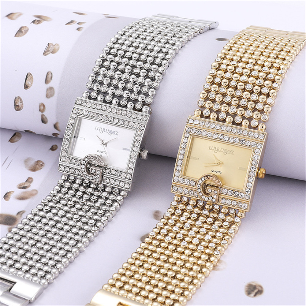 Relojes de oro cuadrados simpl - Luxury Watch Diamond reseña y precio
