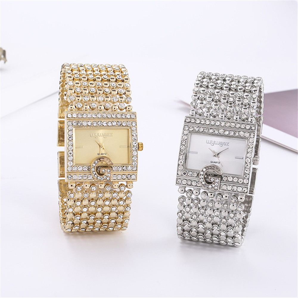 Relojes de oro cuadrados simpl - Luxury Watch Diamond reseña y precio