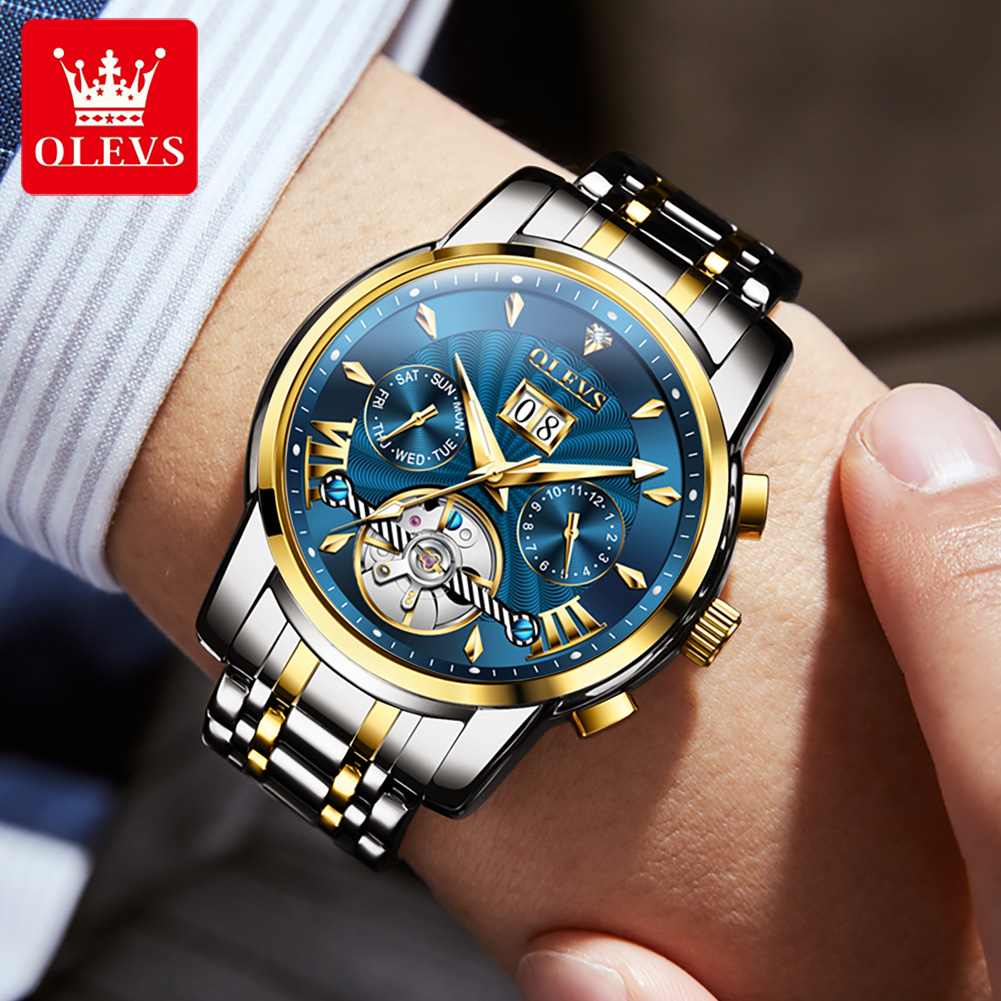 OLEVS relojes para hombre, mod - Luxury Watch Display reseña y precio