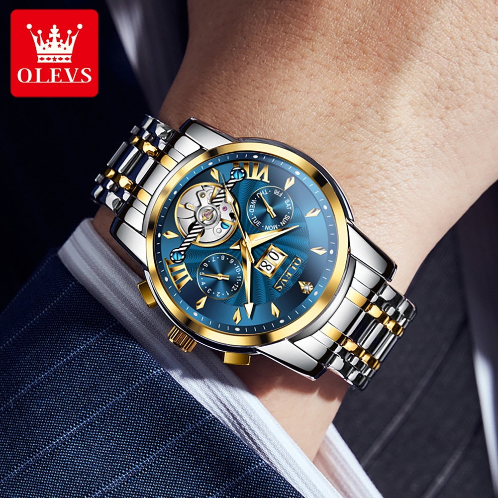 OLEVS relojes para hombre, mod - Luxury Watch Display reseña y precio