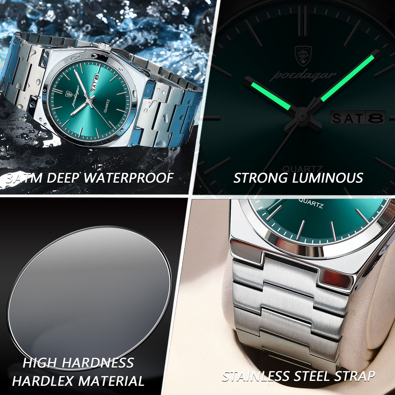 POEDAGAR, relojes originales d - Luxury Watch Organizer For Men reseña y precio