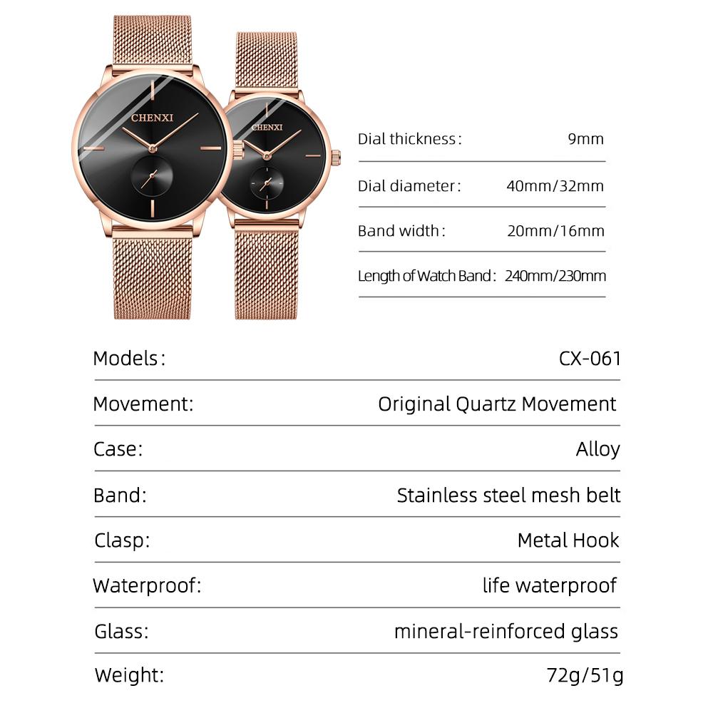 CHENXI, reloj de cuarzo de luj - Luxury Watch Wallpaper reseña y precio